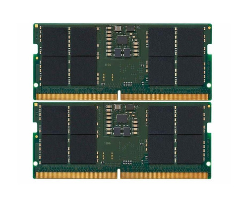 Kingston 32GB Kit (2 X 16GB) PC5-44800 DDR5-5600MHz Non-ECC Unbuffered CL46 262-Pin SoDIMM 1.1V Single Rank Memory Module