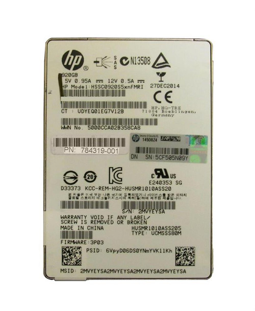 HP 920GB Solid State Drive (SSD)