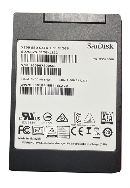 SanDisk X300 512GB TLC SATA 6Gbps 2.5-inch Internal Solid State Drive (SSD)