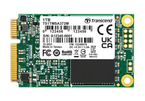 Transcend MSA372M Series 1TB MLC SATA 6Gbps mSATA Internal Solid State Drive (SSD)