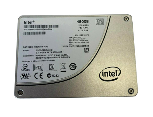 Intel 480GB 6G SATA 3.5-inch Solid State Drive (SSD)