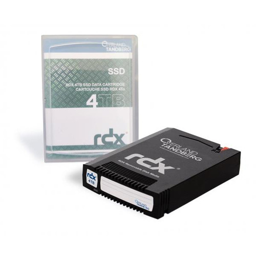 Overland-Tandberg RDX QuikStor 4 TB Rugged Solid State Drive Cartridge - Black - Desktop PC Device Supported - 256-bit AES Encryption Standard - 1 