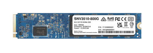 Synology SNV3000 SNV3510-800G 800 GB Solid State Drive - M.2 22110 Internal - PCI Express NVMe (PCI Express NVMe 3.0 x4) - 1022 TB TBW - 3100 MB/s