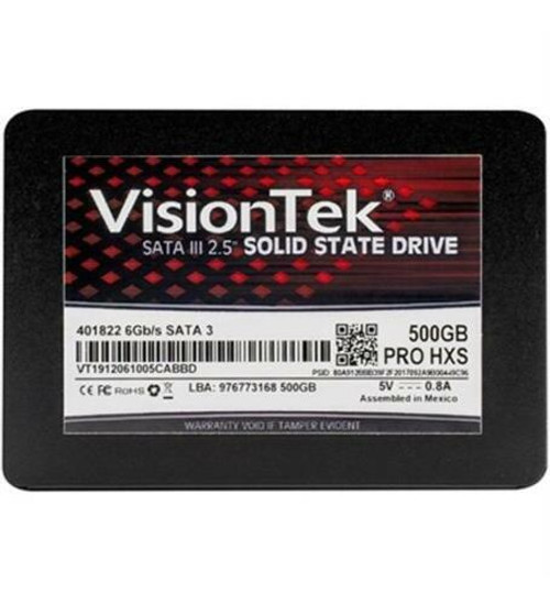 VisionTek PRO HXS 500GB TLC SATA 6Gbps 2.5-inch Internal Solid State Drive (SSD)