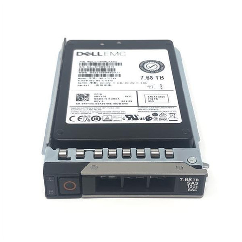 Dell RM5 7.68 TB Rugged Solid State Drive - 2.5 Internal - SAS (12Gb/s SAS) - 3.5 Carrier - Read Intensive - Server Storage System Device