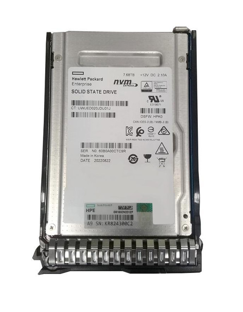 HPE 7.68TB TLC PCI Express 3.0 x4 NVMe Read Intensive U.2 2.5-inch Internal Solid State Drive (SSD)