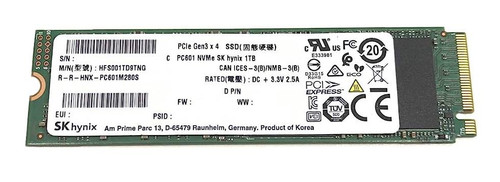 Hynix PC401 Series 1TB TLC PCI Express 3.0 NVMe M.2 2280 Internal Solid State Drive (SSD)