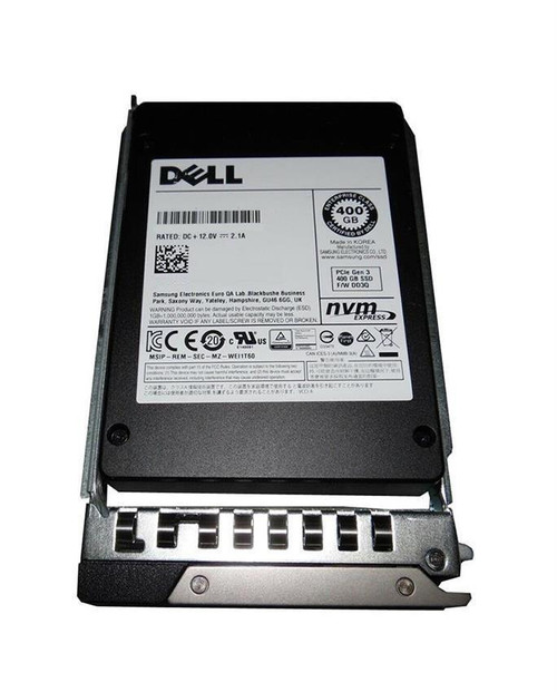 Dell 400GB PCI Express x4 Write Intensive NVMe U.2 G4 P5800 Solid State Drive SSD with Carrier