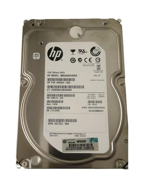 HP 2TB 7200RPM SATA 3.5-inch Internal Hard Drive