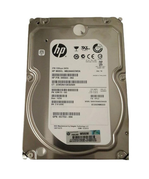 HP 2TB 7200RPM SATA 3.5-inch Internal Hard Drive