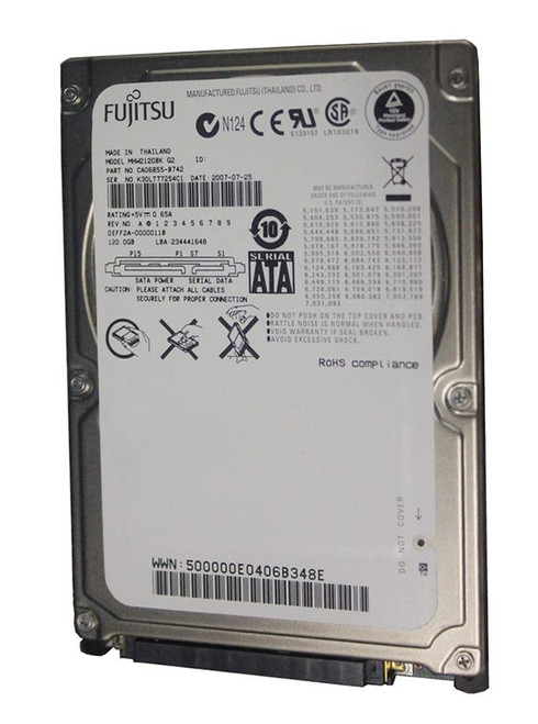 Fujitsu Mobile 120GB 7200RPM SATA 3Gbps 8MB Cache 2.5-inch Internal Hard Drive (50-Pack)