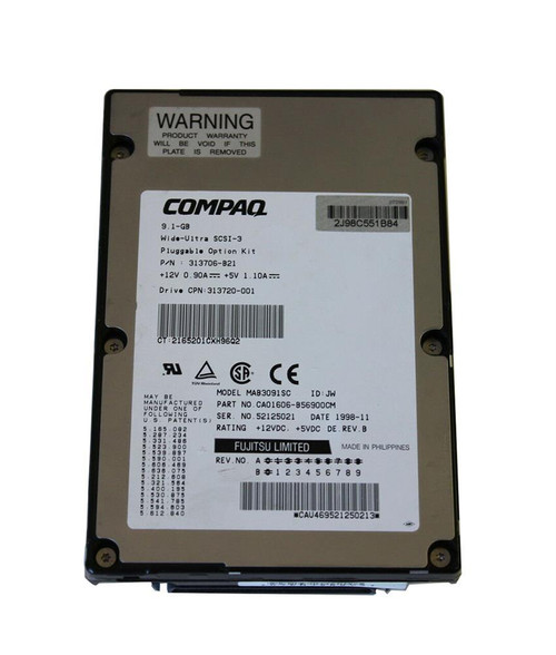 Compaq 9.1GB 7200RPM Ultra-2 SCSI Wide Hot Swap 80-Pin 3.5-Inch Internal Hard Drive