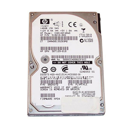 HP 146GB 15000RPM SAS 6Gbps 2.5-inch Internal Hard Drive