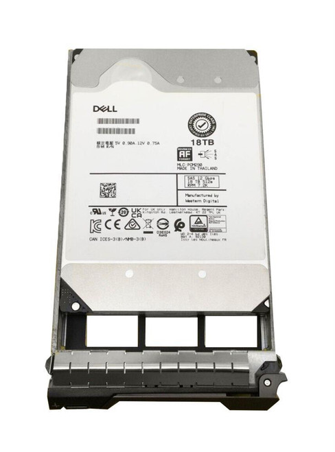 Dell 18TB 7200RPM SAS 12Gbps 3.5-inch Internal Hard Drive with tray