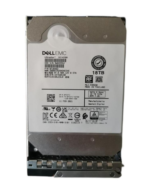 Dell 18TB 7200RPM SATA 6Gbps (512e) 512MB Cache Hot Plug 3.5-inch Hard Drive with Tray