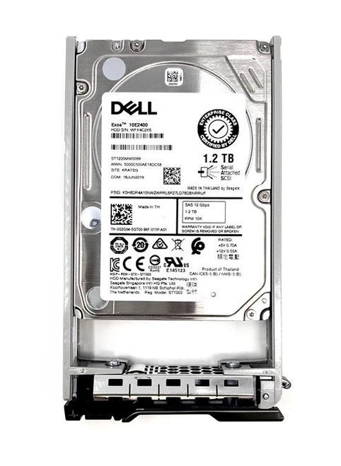 Dell 1.2TB 10000RPM SAS 12Gbps (512n) 2.5-inch Internal Hard Drive with Tray