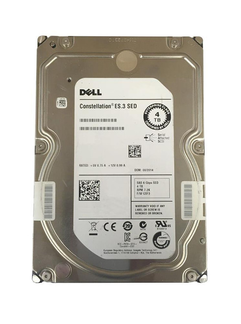 Dell 4TB 7.2K SATA Hard Drive 3.5In 6GB S