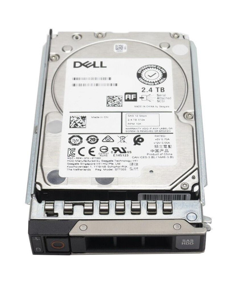 Dell 2.4TB 1000RPM SAS 12Gbps Hot Swap (SED-FIPS -140) (512e) 2.5-inch Internal Hard Drive with Tray