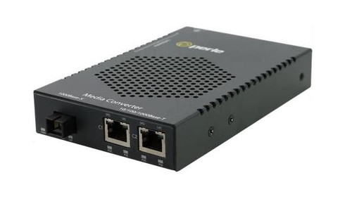 Perle S-1110DHP-SC10D 2 x Network RJ-45 1x SC Ports SimplexSC Port Single-mode Gigabit Ethernet 1000Base-BX 10/100/1000Base-T Rack-Mountable Media