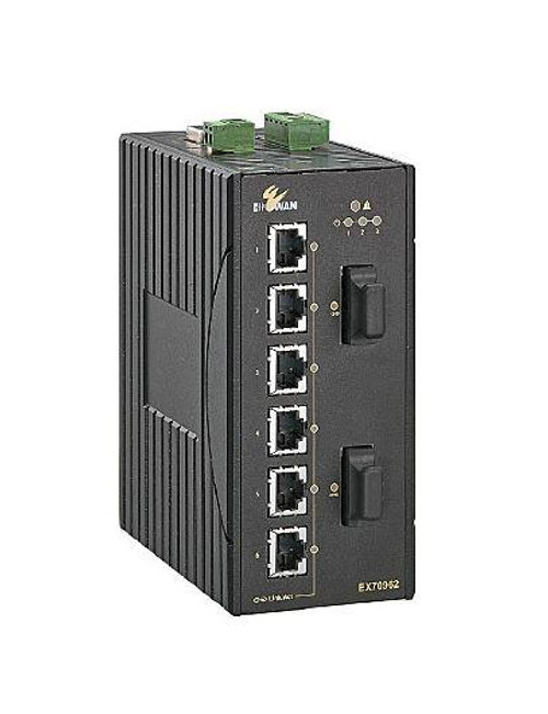 EtherWAN Hardened Managed 8-port Gigabit Ethernet Switch - 6 Ports - Manageable - Gigabit Ethernet - 1000Base-SX/LX 10/100/1000Base-T - 2 Layer