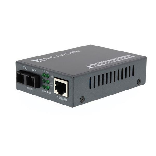 ENET 1x 10/100Base-T to 1x Duplex SC 100Base-FX 1310nm Multimode Fiber Media Converter