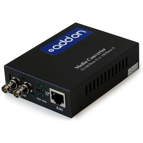 AddOn 10/100Base-TX RJ-45 to 100Base-FX(ST) MMF 1310nm 2km Media Converter