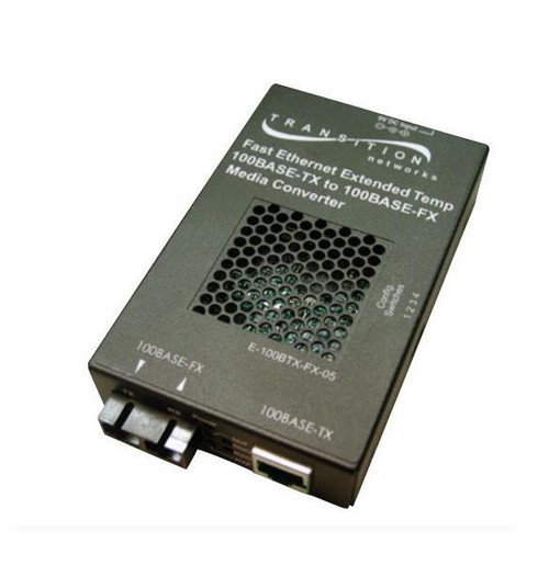 Transition Networks Fast Ethernet 100Base-TX to 100Base-FX Stand-Alone 1x RJ-45 1x SC Duplex 100Base-TX Media Converter