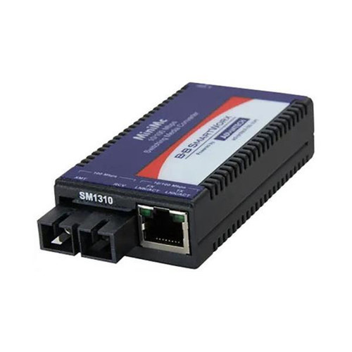 Advantech 10/100Mbps Miniature 1x Network RJ-45 1x SC Ports DuplexSC Port Multi-mode Fast Ethernet 100Base-TX 100Base-FX Rail-mountable Wall Media