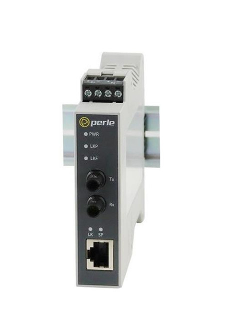 Perle SR-1110-ST05 1x Network RJ-45 2x ST Ports Duplex ST Port Multi-mode Gigabit Ethernet 10/100/1000Base-T 1000Base-SX Media Converter