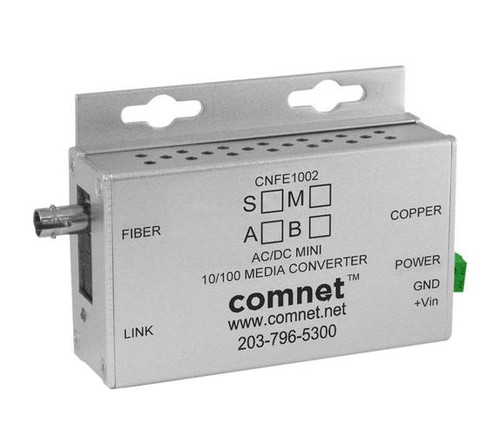 ComNet 10/100Mbps Ethernet Electrical To Optical 1x Network RJ-45 1x ST Ports Single-mode Fast Ethernet 10/100Base-TX 100Base-FX Wall Mountable