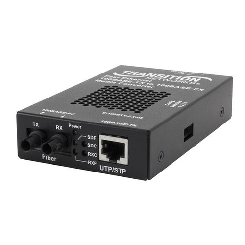 Transition Networks 100Base-TX to 100Base-FX 1x RJ-45 1x MT-RJ 100Base-TX Media Converter