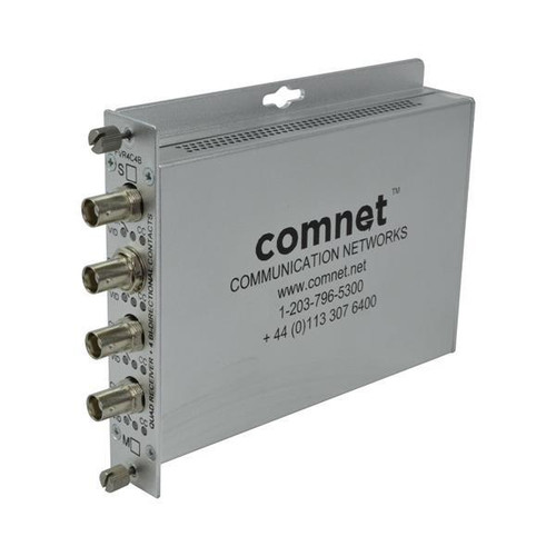 ComNet 4-Channel Video + Contact Receiver Single-mode Rail-mountable