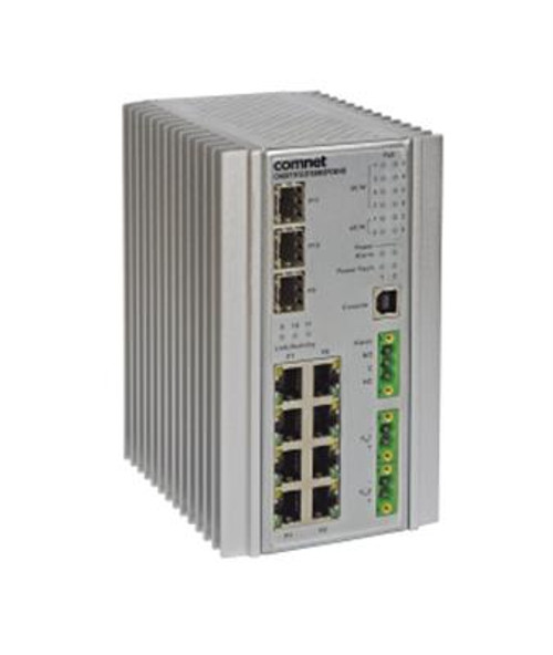 ComNet CNGE11FX3TX8MS Ethernet Switch - 8 Ports - Manageable - 2 Layer Supported - Modular - 3 SFP Slots - Twisted Pair Optical Fiber - Wall