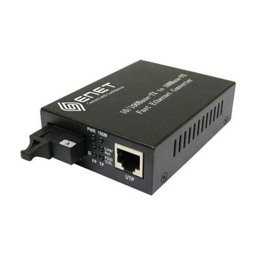 ENET Network RJ-45 Single-mode Fast Ethernet 10/100Base-T Media Converter