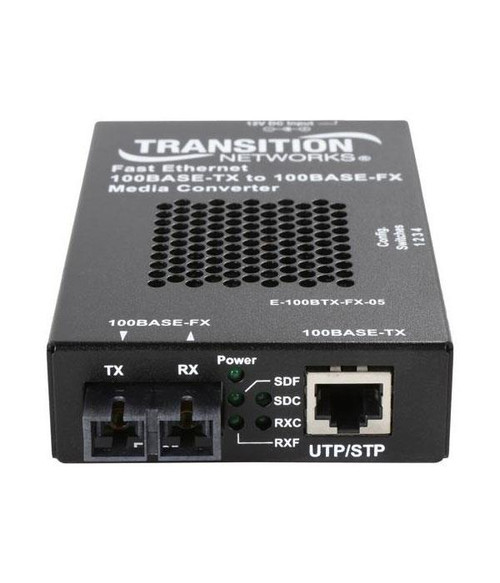 Transition Networks 100Base-Tx to 100Base-Fx 1x RJ-45 100Base-TX Media Converter