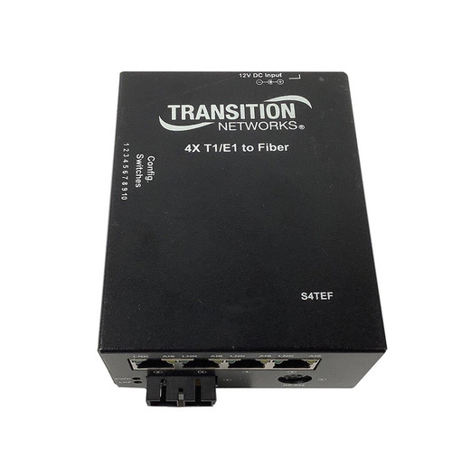 Transition Networks 4X T1E1 To Fiber 1550Tx/1310Rx 40Km Media Converter W/Ethernet- Sa