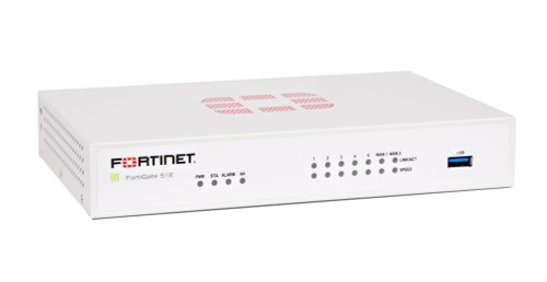 Fortinet FortiGate 51E Network Security/Firewall Appliance - 7 Port - 1000Base-T - Gigabit Ethernet - AES (256-bit) SHA-256 AES (128-bit) - 200