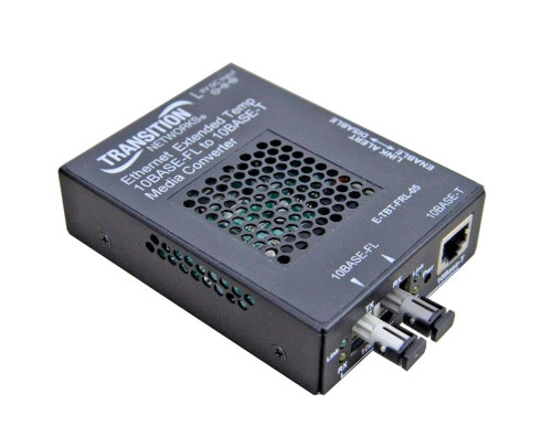 Transition Networks 10Base-T to 10Base-FL 1x RJ-45 1x MT-RJ 10Base-T 10Base-FL Media Converter