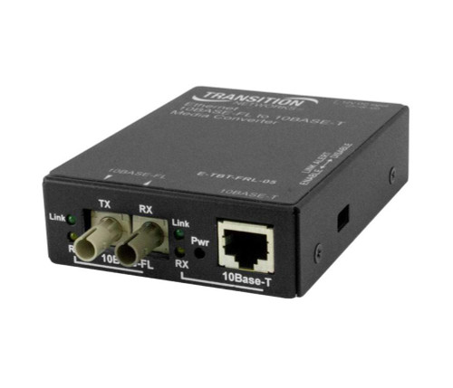 Transition Networks 10Base-T To 10Base-Fl Mm St 5Km Media Converter W/ Sa Ps