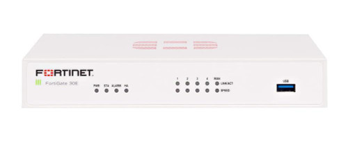 Fortinet FortiGate FG-30E Network Security/Firewall Appliance - 5 Port - 1000Base-T - Gigabit Ethernet - AES (256-bit) SHA-256 - 100 VPN - 5 x