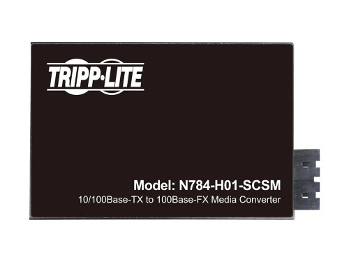Tripp Lite N784-H01-SCSM Media Converter - 1 x Network (RJ-45) - 1 x SC Ports - DuplexSC Port - Single-mode - Fast Ethernet - 10/100Base-TX