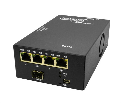 Transition Networks 4X T1/E1 Ion Without Ethernet 1X sfp Media Converter