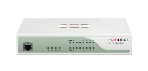 Fortinet FortiGate 90D Network Security/Firewall Appliance - 16 Port - 1000Base-T - Gigabit Ethernet - AES (256-bit) SHA-1 - 16 x RJ-45 - Desktop