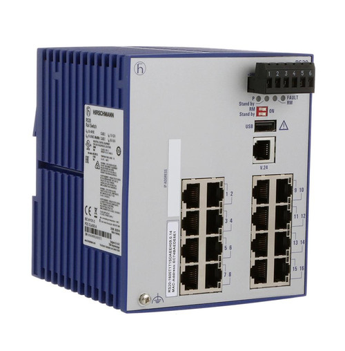 Hirschmann 16-Ports RJ-45 Fast Ethernet 2 Multimode St Managed Switch (Refurbished)