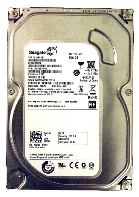 ST500DM002 Seagate Barracuda 7200.12 500GB 7200RPM SATA 6Gbps 16MB Cache 3.5-inch Internal Hard Drive