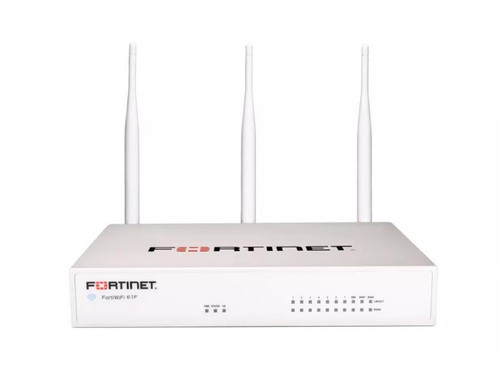 Fortinet FortiWifi FWF-61F Network Security/Firewall Appliance - 10 Port - 10/100/1000Base-T - Gigabit Ethernet - Wireless LAN IEEE 802.11