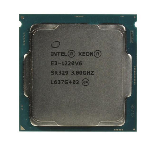 Dell 3.00GHz 8MB L3 Cache Socket LGA1151 Intel Xeon E3-1220 v6 Quad-Core Processor Upgrade