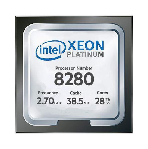 Dell 2.70GHz 38.5MB L3 Cache Socket FCLGA3647 Intel Xeon Platinum 8280 28-Core Processor Upgrade