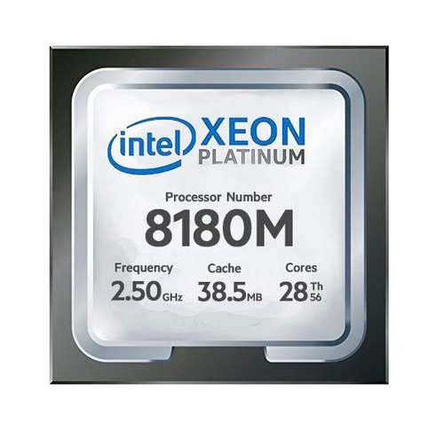 Dell 2.50GHz 10.40GT/s UPI 38.5MB L3 Cache Socket LGA3647 Intel Xeon Platinum 8180M 28-Core Processor Upgrade