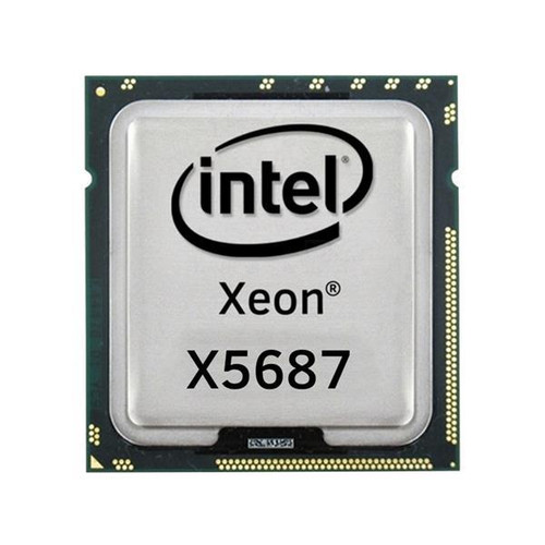 Dell 3.60GHz 6.40GT/s QPI 12MB L3 Cache Intel Xeon X5687 Quad Core Processor Upgrade
